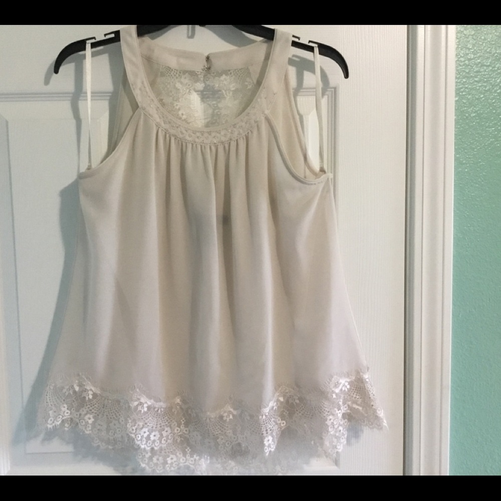 Sexy and Perfect Cream Laced Cami with